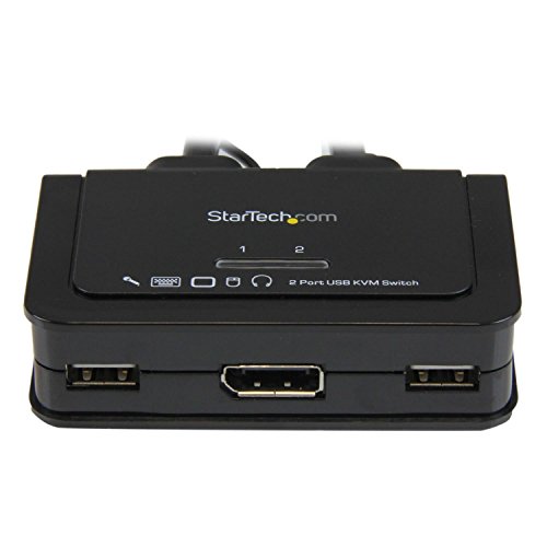 StarTech 2 Port USB DisplayPort KVM Switch mit Audio und Fernschalter – Desktop Umschalter USB Powered – 1920×1200 - 8
