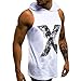 Produktbild Cooljun Herren Active Slim Fit Tank Top Ärmelloser Hoodie Leichter Basic Design Herren Casual Slim Brief gedruckt Ärmellos Mit Kapuze Tank Top T-Shirt Top Bluse