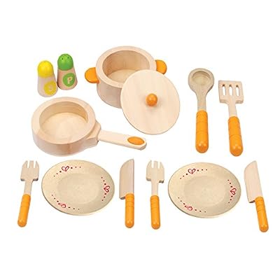 Hape - E3103 - Jeu d'Imitation en Bois - Cuisine - Dinette