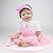Produktbild EdBerk74 22 Zoll Lächeln Gesicht Reborn Babypuppen lebendig lebensechte Puppen realistische Bebe Reborn Babys Mädchen Spielzeug mit schönen Kleid
