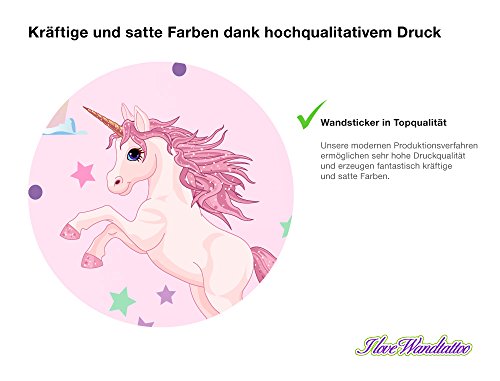 I-love-Wandtattoo WAS-10030 Wandsticker Kinderzimmer „Feen und Einhörner“ Wandtattoo Wandaufkleber Sticker Aufkleber - 3