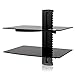 Produktbild Yukong TV Wandhalterung, TV Halterung schwimmende Regal, Unterstützung 22lbs Regal mit gehärtetes Glas für DVD-Player / Kabel-Boxen / Spielekonsolen / TV-Zubehör, 2 Regal