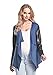 Happy Mama Women's Maternity Waterfall Cardigan Shrug Jacket Blazer Wetlook 098p (Blue Grey, 12/14)