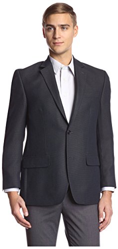 Andrew Fezza Men's 2 Button Tic Sportcoat, Navy, 42R