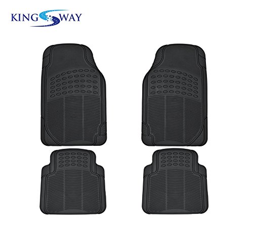 Kingsway Rubber Foot Mats for Maruti Suzuki Old Baleno (Black Color, Set of 4)