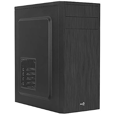 Aerocool CS1103 - Boîtier ATX pour PC, Aluminium Poli, Ventilateur arrière de 80mm