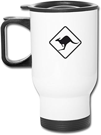 Personality Kangaroo-Animal-Silhouette Mug Handle-Travel Mugs.