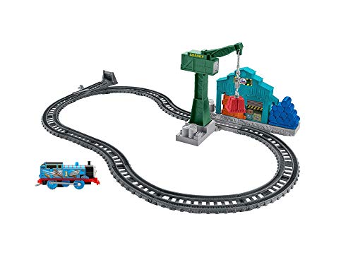Thomas et ses amis  coffret démolition au port, locomotives Thomas et Crancy la grue incluses, jouet pour enfant, 3 ans et plus, DVF73