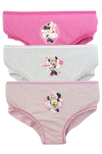 Disney Minnie Mouse 3 Girls Pants / Knickers - Pink - 2-3 Years