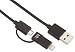 Produktbild Kit 2in1 USB Ladekabel Datenkabel auf Apple Lightning 8 pin / Micro USB (MFI Apple Zertifiziert) Kompatibel mit iPhone, iPad, iPod sowie Smartphone Android einschließlich Samsung, Nokia, Sony und HTC