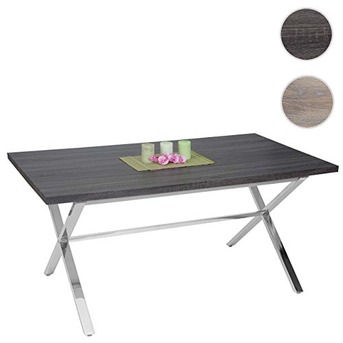 Mendler Esszimmertisch Fano, Tisch Esstisch, Edelstahl 3D-Struktur