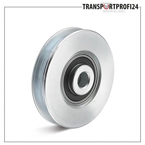 Seilrolle aus Stahl mit Kugellager und halbrunder Nut 58mm