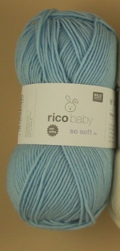 100 g Rico Baby so soft dk, Fb. 008 jeans, Wolle Strickgarn Babywolle