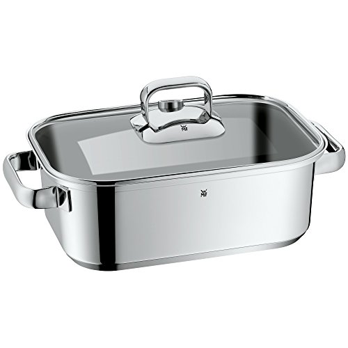 WMF Dampfgarer 35×21,5×10 cm ca. 3,5l WMF Vitalis Compact Glasdeckel mit Thermometer Aroma Garblech Cromargan Edelstahl poliert induktionsgeeignet spülmaschinengeeignet - 2