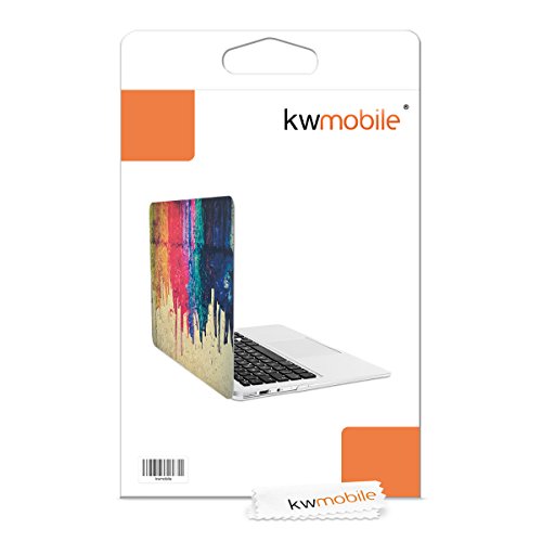 kwmobile Hardcase Laptop Hülle für Apple MacBook Air 13″ (ab Mitte 2011) – Regenbogen laufende Farbe Design Mehrfarbig Rot Beige dünne gummierte Schutzhülle Cover Case Tasche - 7