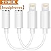 Produktbild Lightning Adapter, Blitz auf 3,5 mm Kopfhöreranschluss Adapter für iPhone 7 / 7Plus iPhone 6 / 6Plus iPhone 5 / 5s / iPod / iPad.Beleuchtungsstecker auf 3,5 mm AUX Audio Jack Kopfhörer Extender Jack Stereo Blitzadapter Female Audio Jack Kopfhörer Kabel Kopfhörer für iPhone 8 / 8Plus iPhone 7 / 7Plus - Unterstützung iOS 10.2 (Weiß)