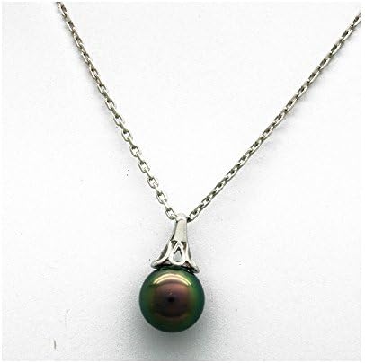 Cosma Pendant 925 Silver and Tahitian Pearl Necklace 8 -9 mm Black
