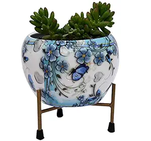 Decoright, Indoor Metal Planter - Desk Planter - Indoor Succulent Pot with Stand