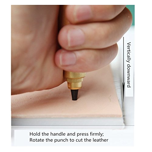 Seawhisper Schraublocher mit 6 Spitzen Locheisen Basteln werkzeug Locher Leder automatische Werkzeug Buch Bohrer Größe 1.5,2,2.5,3,3.5,4mm - 3