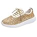 Produktbild Luckhome Sommerschuhe Damen Schuhe Damen Sommer Basketball Damen Schuhe Sommer Fitness Frauen im Freien Sequined Tuch beiläufige Sportschuhe, die Breathable Schuh-Turnschuhe Laufen LassenGoldEU:39