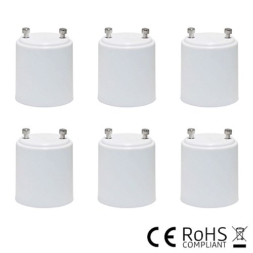 Longyee (TM) Longyee (TM) 6 x Gu24 vers E27 Ampoule Base Douille convertisseur adaptateur
