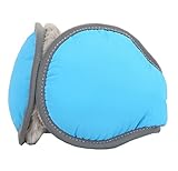 Unisex Warm Cashmere Winter Pure Color Earmuffs, Adjustable Wrap,Blue