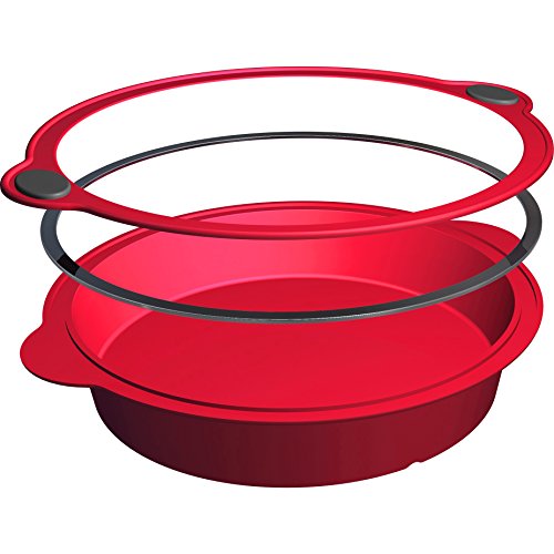 Levivo Silikon Kuchen-Backform / Silikon-Kuchenform ∅ 20 cm, Rot - 4