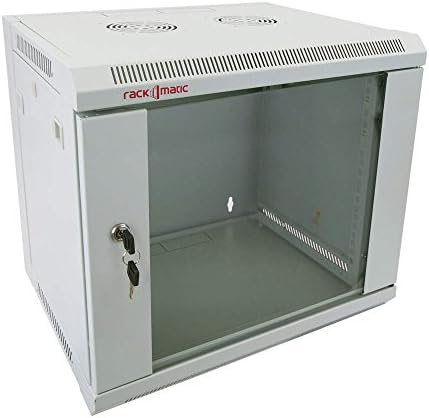 Server rack cabinet 19 inch 12U 570x450x655mm wallmount SOHORack unmounted DIY white by RackMatic