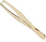 PINZA depilar punta recta dorada