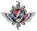 Produktbild Mike DuBois - Grateful Dead Steal Your Face etiket Sticker Decal - 5.5" x 4.5" - Weather Resistant, Long Lasting for Any Surface