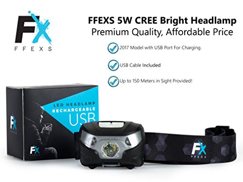 Stirnlampe LED Kopflampe – Rotlicht & Weiß Licht – USB Aufladbar Wasserdichtes Superhelle und Komfortable Kopfleuchte Kopflampen Stirnlampen LED – Stirnlampe Kinder & Erwachsene – Beste Ausrüstung Für Laufen, Camping, Jagd & Verwendung In Der Nacht – Keine Batterien Notwendig – Band Mit Starker Solar Leuchtstrahl – 2 Jahre Garantie - 2