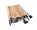 niceeshop(TM) 32Pcs Wood Makeup Brushes Kit Professional Cosmetic Make Up Set with Black Bag, Burlywood