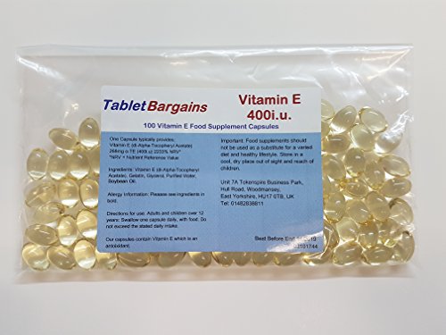 Preisvergleich Produktbild Tablet Bargains Vitamin E 400iu - 100 Kapseln