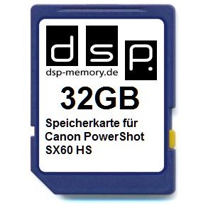 DSP Memory Z-4051557435889 32GB Speicherkarte für Canon PowerShot SX60 HS