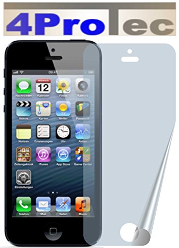 Preisvergleich Produktbild 4x Apple iPhone 5, 5S PANZERFOLIE Displayschutzfolie Bildschirmschutzfolie kristallklar von 4ProTec