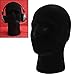 JaneDream Vivid Styrofoam Foam Mannequin Manikin Head Model Wigs Cap Display Stand Black (Male)