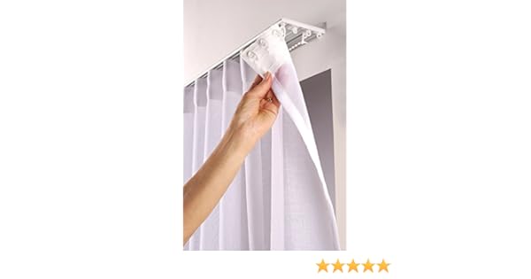 Top Ceiling Fix Perfect Pleat Satin Silver 300cm Air Curtain Track