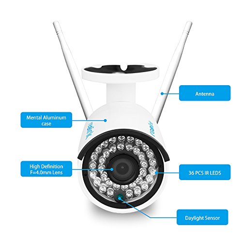 Reolink RLC-410WS 4MP(1440p) HD Wireless Security IP Camera, with Dual Band WiFi (2.4 GHz and 5.8 GHz) and a Built-in 16GB SD Card, Night Vision, Outdoor Surveillance