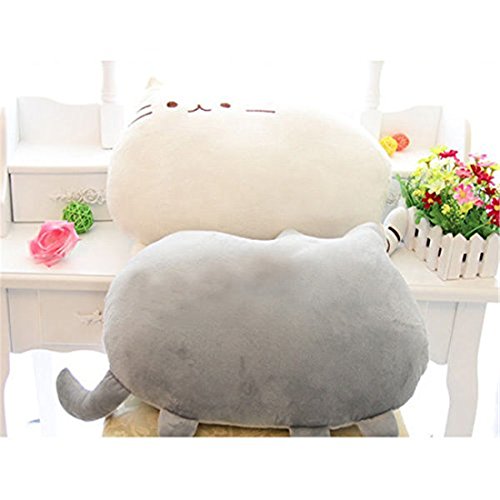 VWH Weichem Plüsch Süße Katze Form Kissen kissenpolster Sofa Spielzeug Wohnkultur 5 Farbe (Grau) - 2