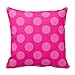 Produktbild Double Hot Pink Polka Dots Design Throw Pillow Cover Case Decorative Square for Home Sofa 18X18 Inches Two Sides