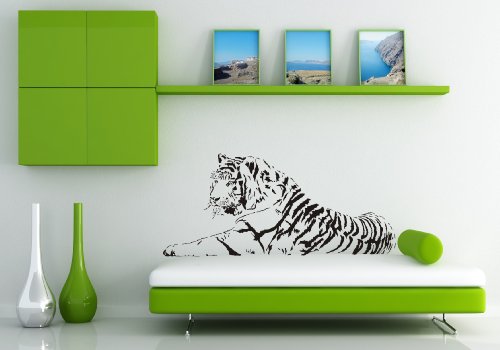 WANDTATTOO TIGER AFRIKA LÖWE WANDAUFKLEBER WANDSTICKER WALLPRINT (Größe 57 x 130 cm) Nr.118 - 2