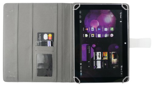 Emartbuy® Denver TAQ-10153 10.1 Zoll Tablet Universalbereich Blumenmädchen Multi Winkel Folio Executive Case Cover Wallet Hülle Schutzhülle mit Kartensteckplätze + Hot Rosa Eingabestift - 6