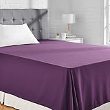 AmazonBasics Drap plane en microfibre, 280 x 320 + 10 cm - Plum