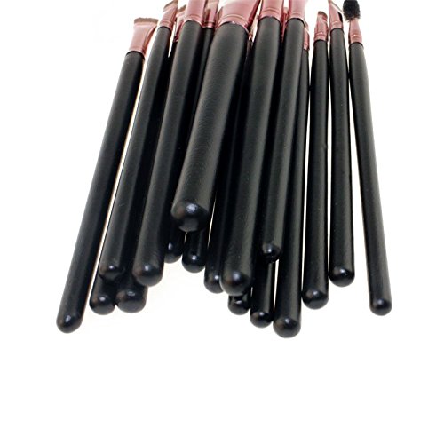 Eleacc 20tlg Make UP Pinsel Pinselset Schminkpinsel Kosmetikpinsel Kosmetik Brush Schwarz-Roasgelb - 6