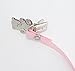 Girls pacifier soother dummy holder clip {baby pink polka dots -teddy bear}