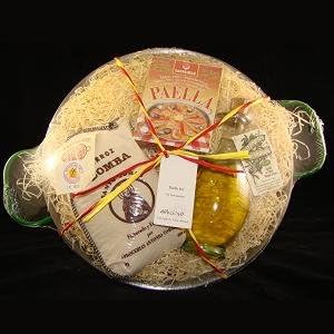 Paella Pan Gift Set for 4 & Includes Paella Pan, Paella Spices and Rice