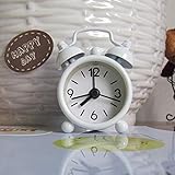 mesitas de noche antiguas de madera El reloj de alarma antiguo es muy preciso, no hace tictac, la segunda mano progresiva proporciona un entorno tranquilo para dormir y trabajar.