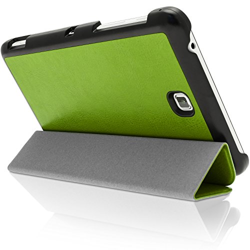 igadgitz Grün PU Ledertasche Hülle Smart Cover für Samsung Galaxy Tab 4 7.0″ SM-T230 mit Multi Winkelbetrachtung Stand + Displayschutzfolie - 5