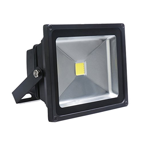 Auralum® 30W Super Hell 230V IP65 Wasserdicht Schwarz Kaltweiß LED Außenstrahler Fluter Flutlicht