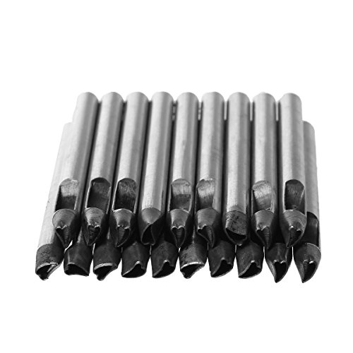 Lederstempel / Lederstanzer – Motiv wählbar – Ø 0,8 cm – Punzierstempel / Punziereisen / Leder Werkzeug, Motiv:Herz 2 - 2